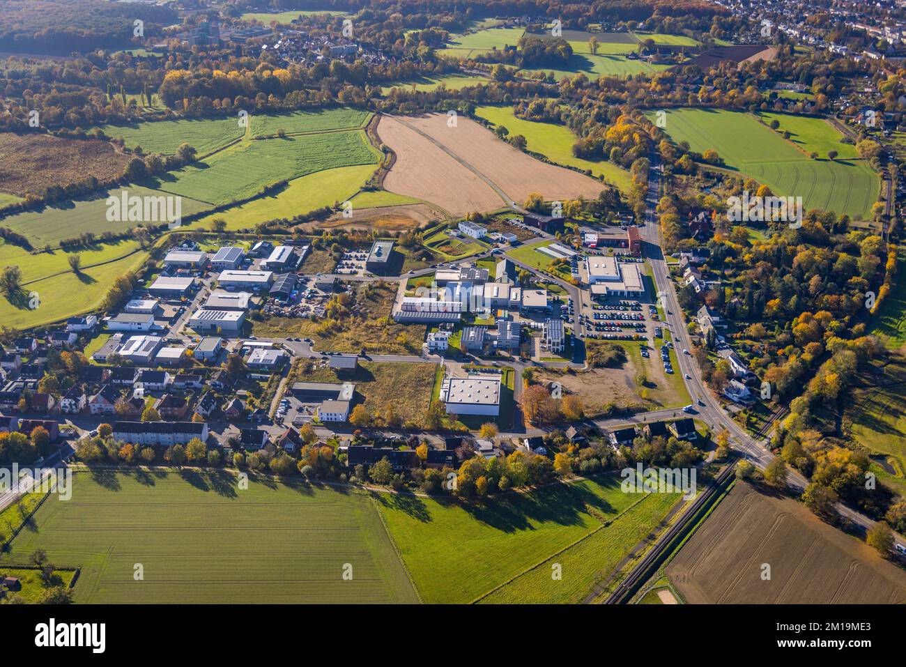 Luftaufnahme, Handelsbezirk Hohefeld mit Herbert-Rust-Weg im Bezirk Uentrop in Hamm, Ruhrgebiet, Nordrhein-Westfalen, Deutschland, DE, Europa, C Stockfoto