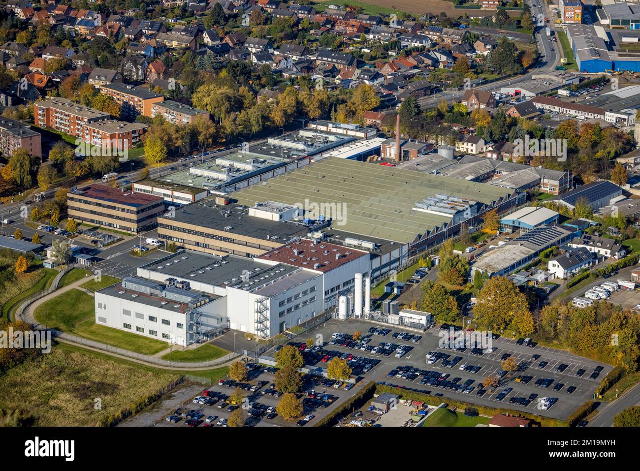 Luftaufnahme, Hella GmbH im Bezirk Bockum-Hövel in Hamm, Ruhrgebiet,  Nordrhein-Westfalen, Deutschland Stockfotografie - Alamy