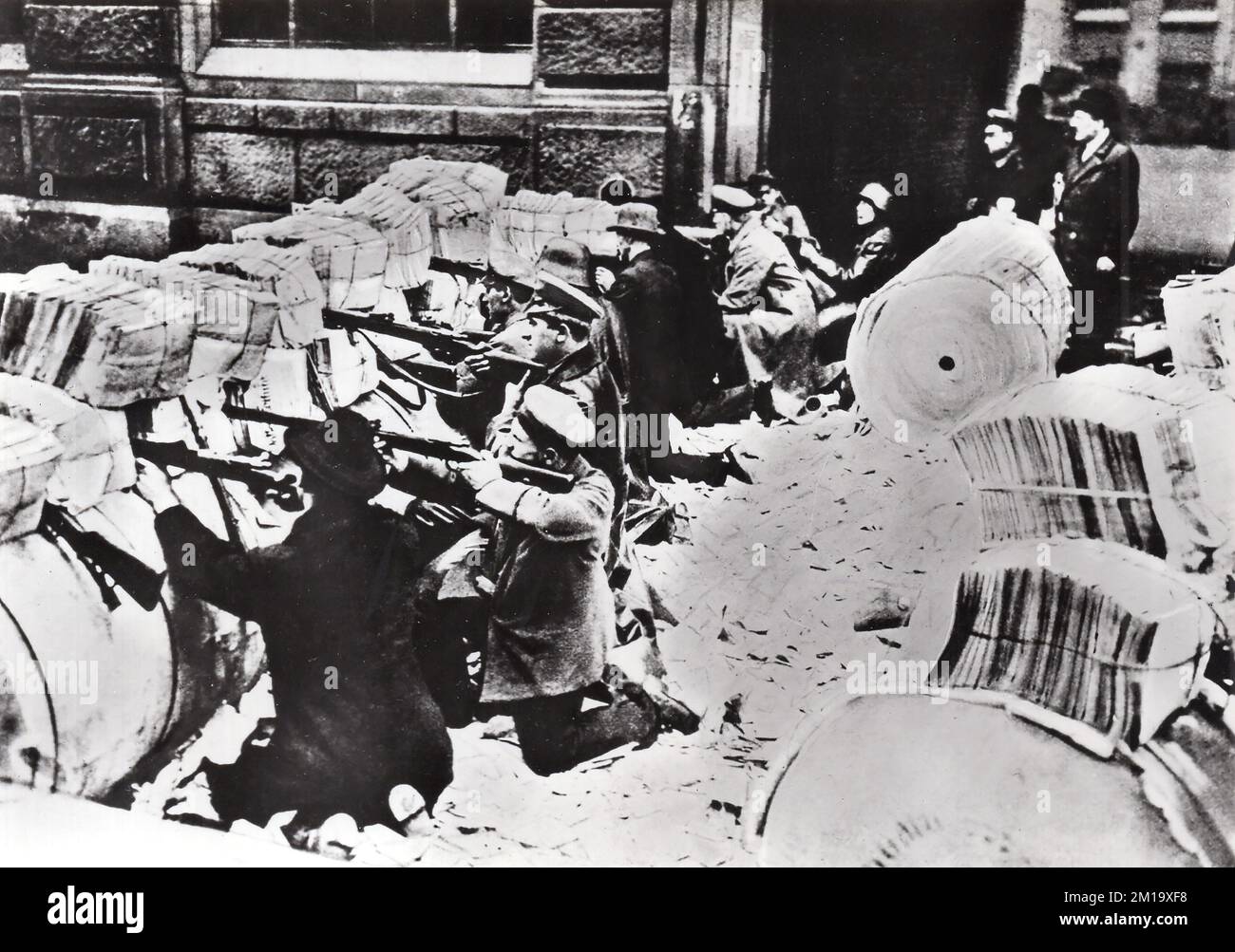 Berliner Arbeiter in der Novemberrevolution 1918-1919. Stockfoto