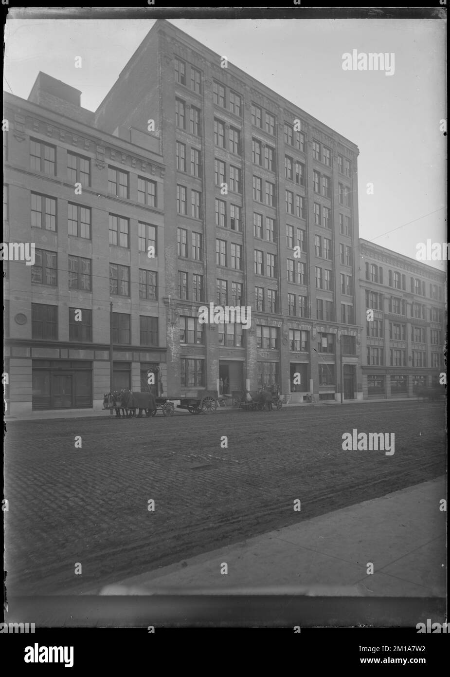Unidentifiziert, Industrieanlagen, Straßen, Boston Wharf Company Collection Stockfoto