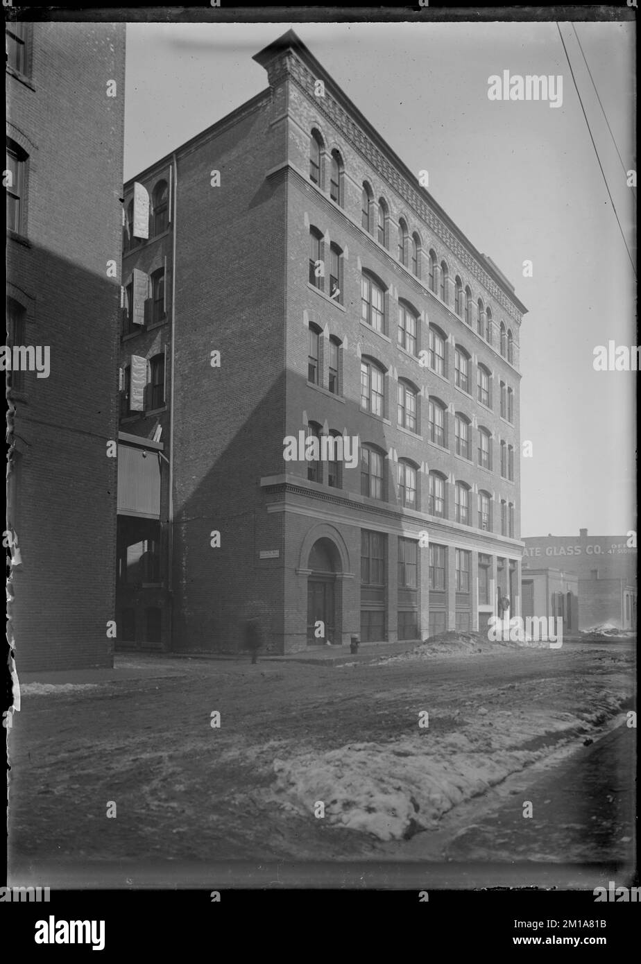 Unidentifiziert, Industrieanlagen, Straßen, Boston Wharf Company Collection Stockfoto