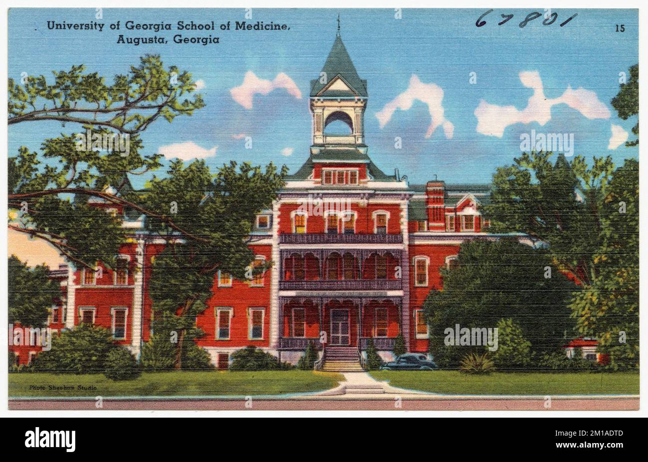 University of Georgia School of Medicine, Augusta, Georgia , Universitäten & Colleges, Tichnor Brothers Collection, Postkarten der Vereinigten Staaten Stockfoto