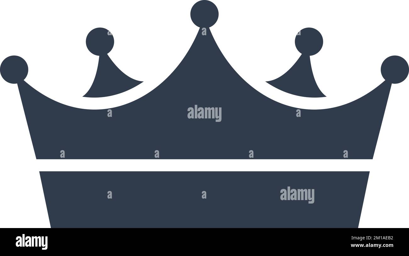 Mittelalterliche Kronensymbol. Altes Machtsymbol des Anführers Stock Vektor