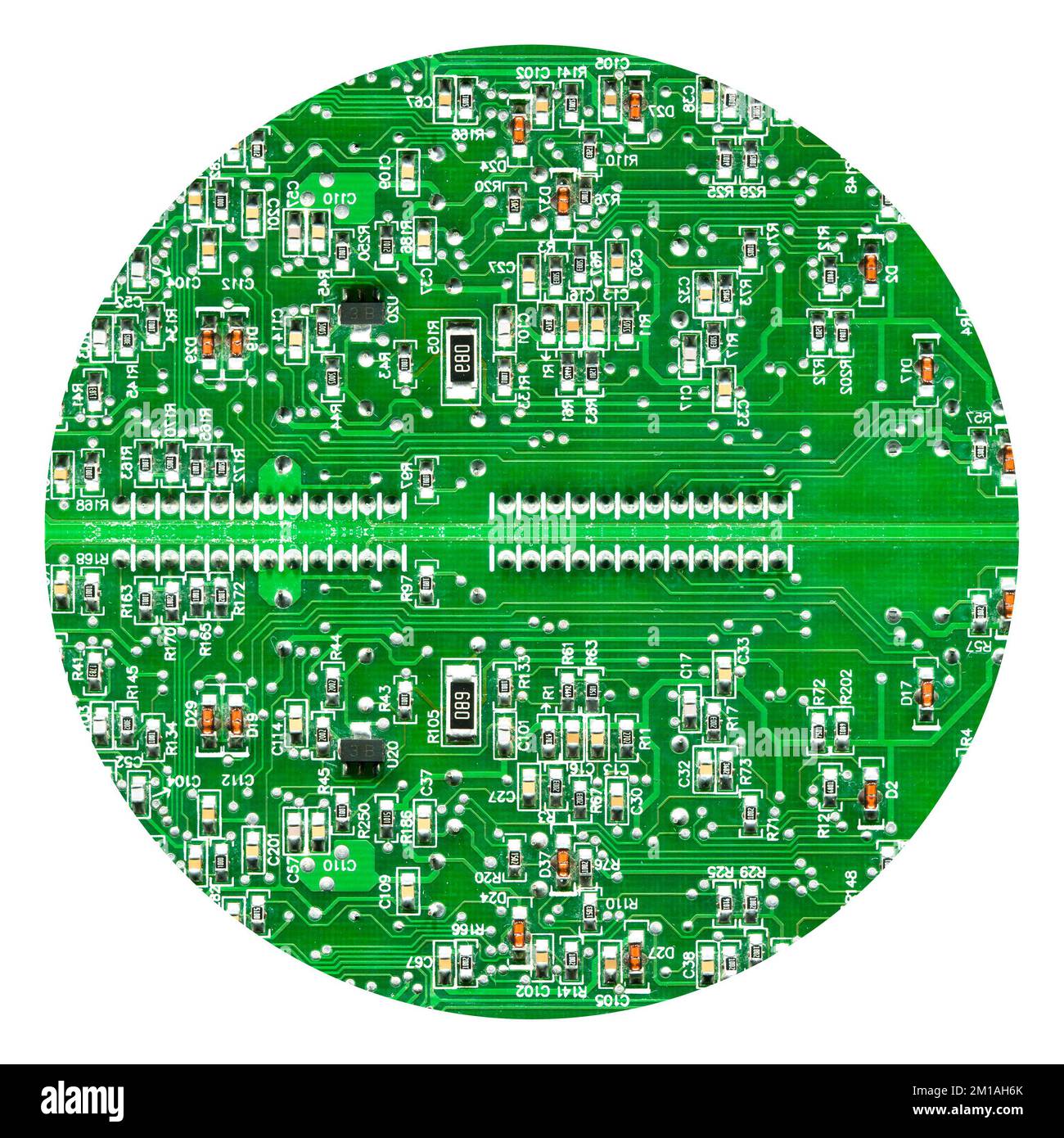 High-Tech-Elektronik-Platine, Detail Hintergrund aufgenommen Stockfoto