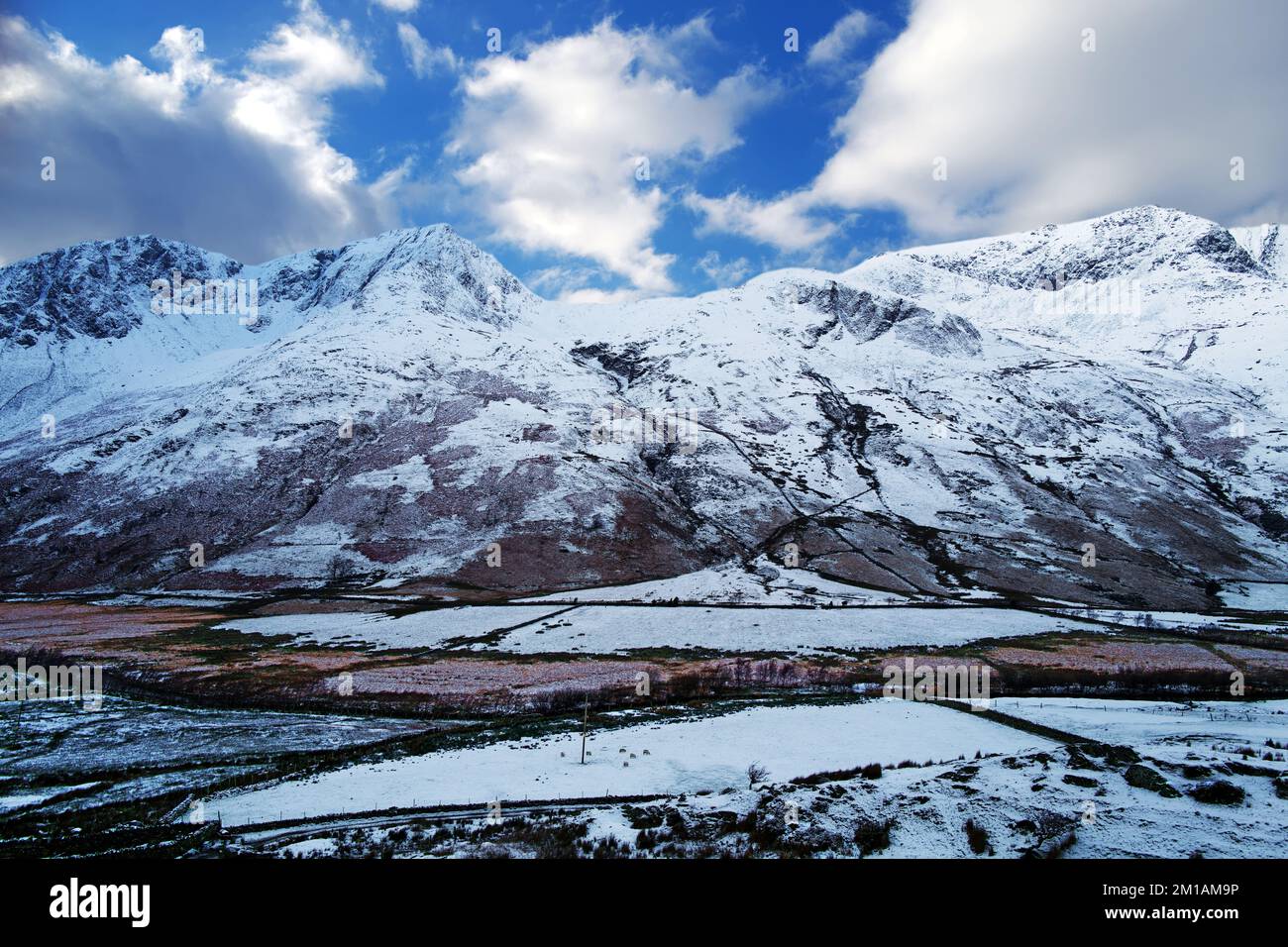 Die Glyder-Bergkette in Snowdonia Stockfoto