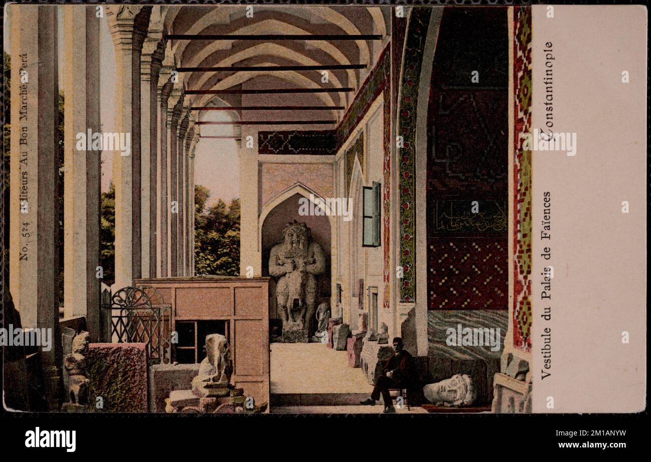Vestibule du Palais de Faences. Konstantinopel, Eingangshallen, Schlösser und Paläste. Nicholas Catsimpoolas Kollektion Stockfoto