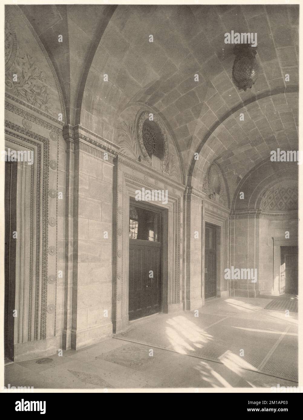 Vorraum. , Öffentliche Bibliotheken, Eingangshallen, Boston Public Library Stockfoto