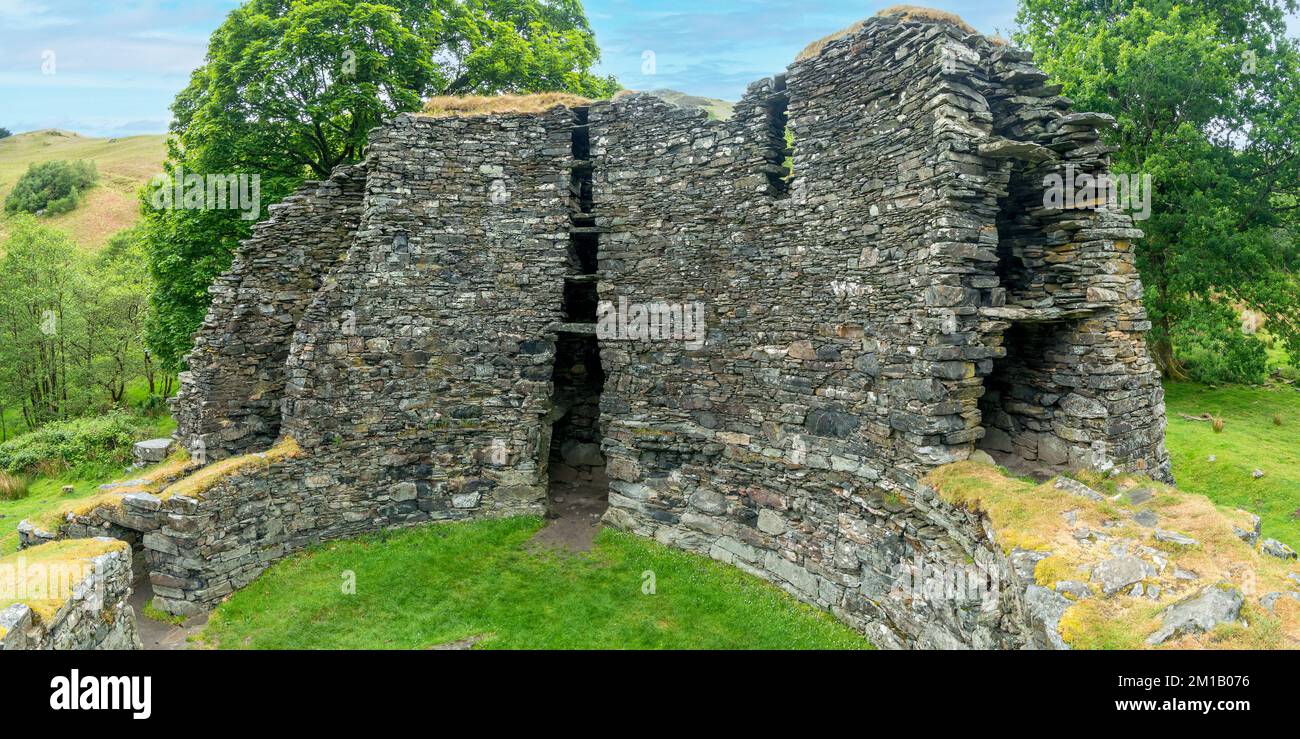 Ruinen von Dun Troddan Broch, einem alten schottischen Rundhaus, Glenelg, Schottland, Großbritannien Stockfoto