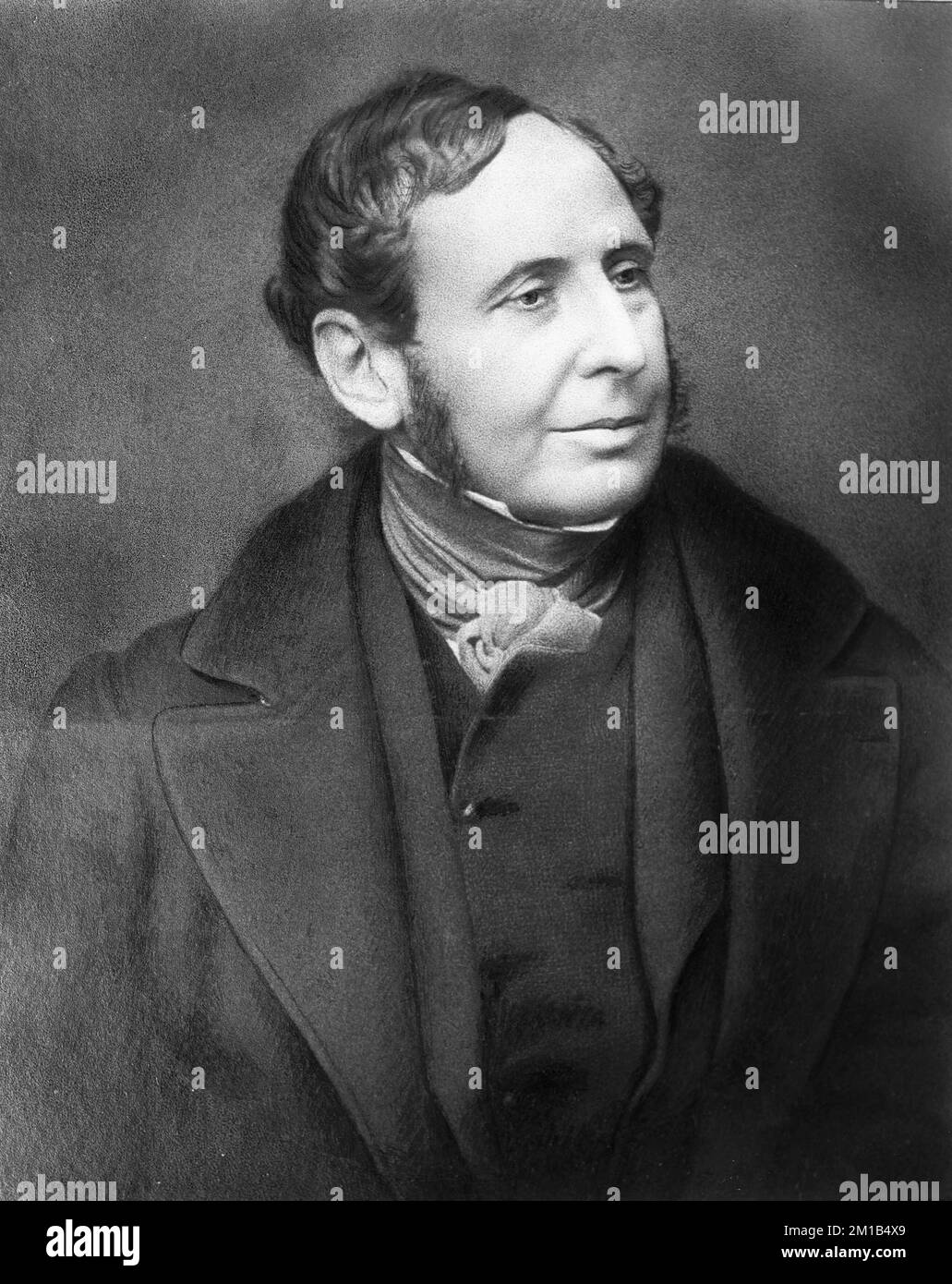 Vizeadmiral Robert Fitzroy FRS (1805-1865), englischer Offizier der Königlichen Marine und Wissenschaftler. Captain von HMS Beagle Stockfoto