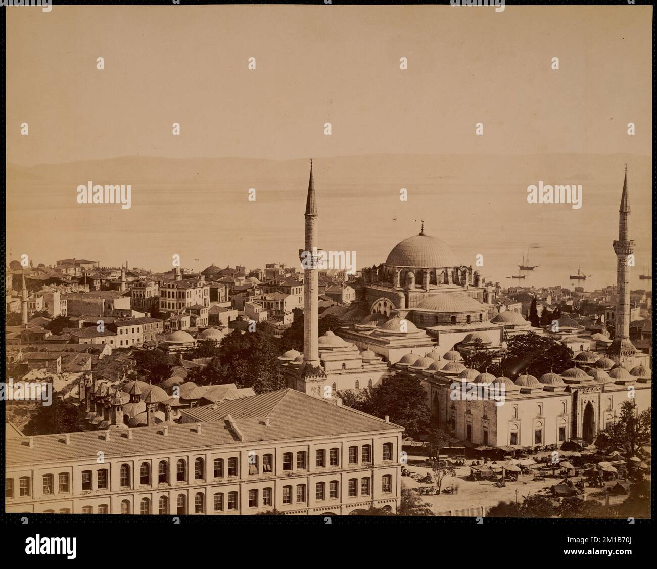 Vue Panoramique de la mosquée Bayazid, Moscheen, Sultan II Bayezid Camii Amasya, Amasya İli, Türkei. Nicholas Catsimpoolas Kollektion Stockfoto