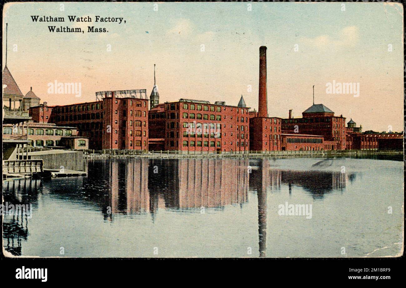 Waltham Watch Factory Waltham Mass. Fabriken Uhrenindustrie Waltham Watch Company. Waltham Room Kollektion Stockfotografie Alamy