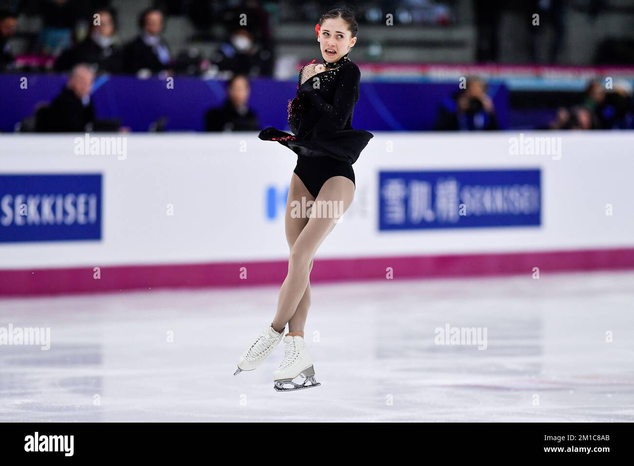 Turin, Italien. 9.. Dezember 2022. Turin, Dezember 8-11 2022, Italien Palavela.ISU GRAN PRIX DES EISKUNSTLAUF-FINALES 2022.Woman Short Program.Isabeau Levito USA (Kreditbild: © Tonello Abozzi/Pacific Press via ZUMA Press Wire) Stockfoto