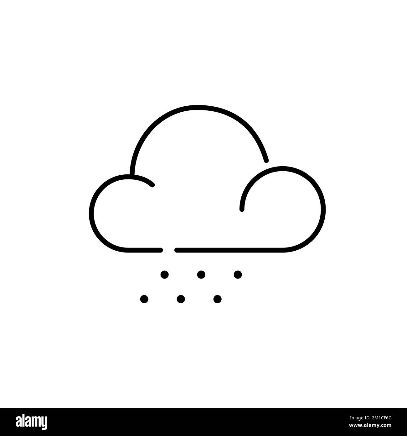 Symbol für Hagelwettervorhersage. Starker Eisregen. Pixelgenaue, bearbeitbare Kontur einfaches Design Stock Vektor