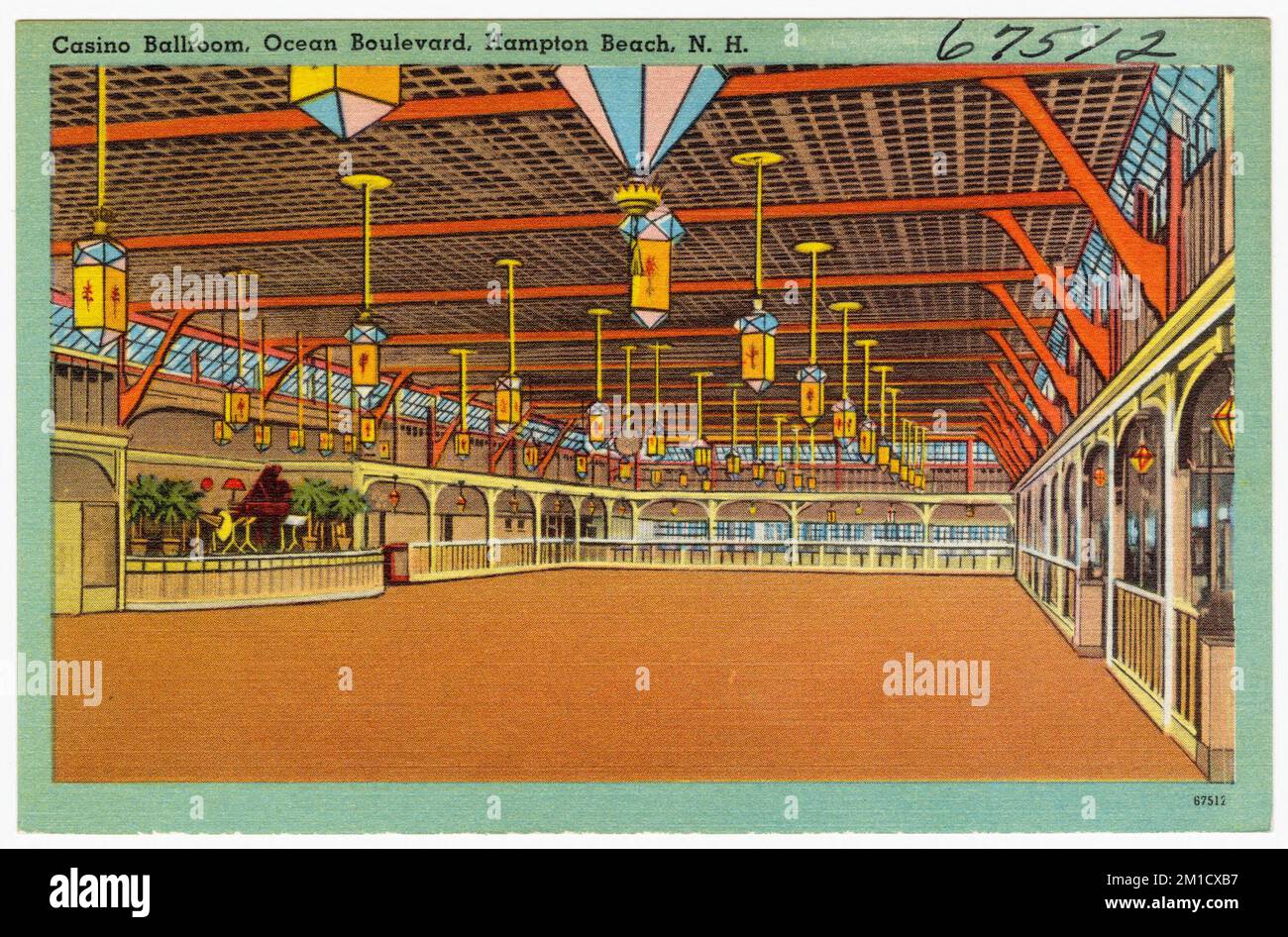 Casino Ballroom, Ocean Boulevard, Hampton Beach, N.H. , Sport- und Freizeiteinrichtungen, Tichnor Brothers Collection, Postkarten der Vereinigten Staaten Stockfoto