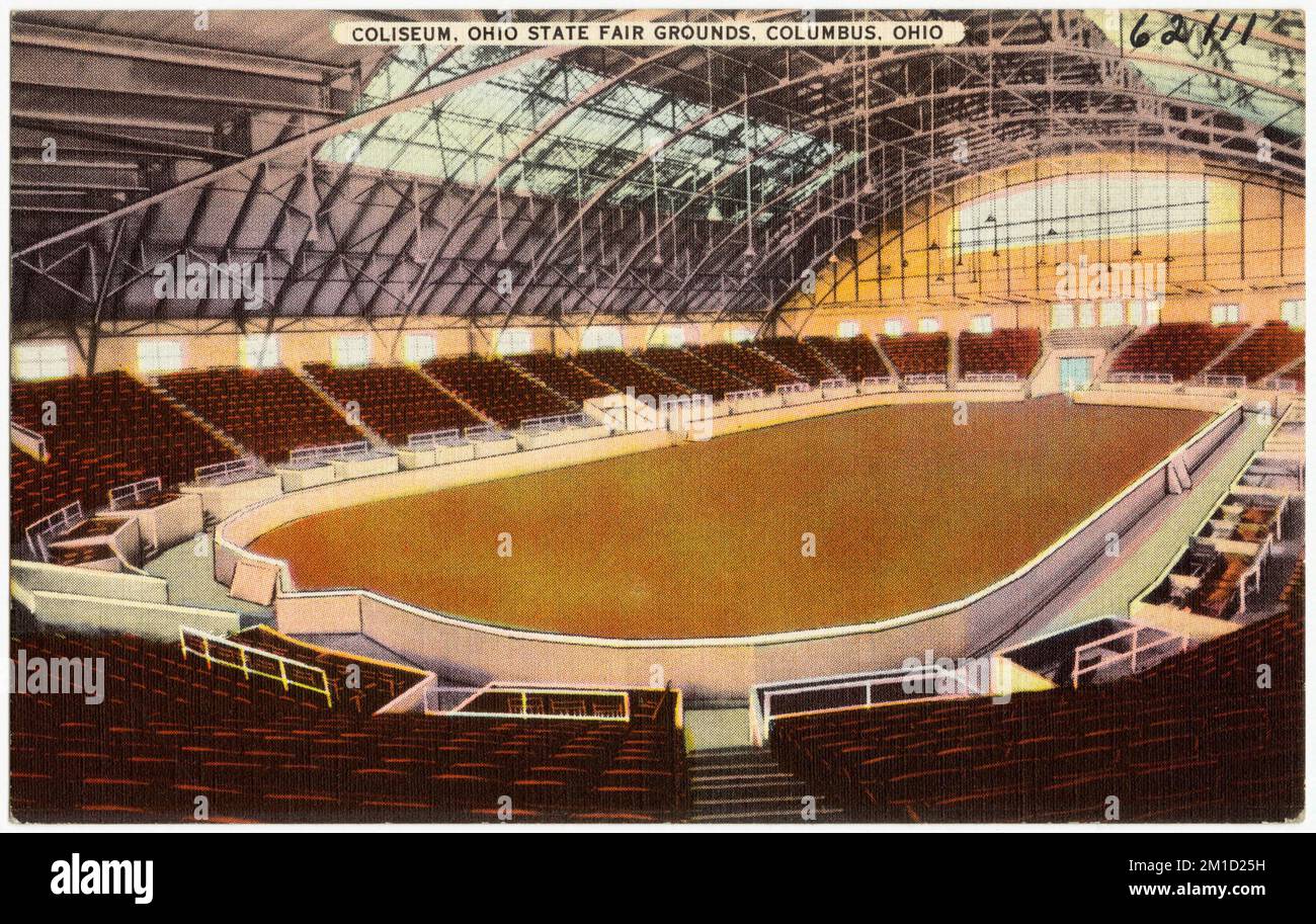 Coliseum, Ohio State Fair Grounds. Columbus, Ohio, Tichnor Brothers Collection, Postkarten der Vereinigten Staaten Stockfoto