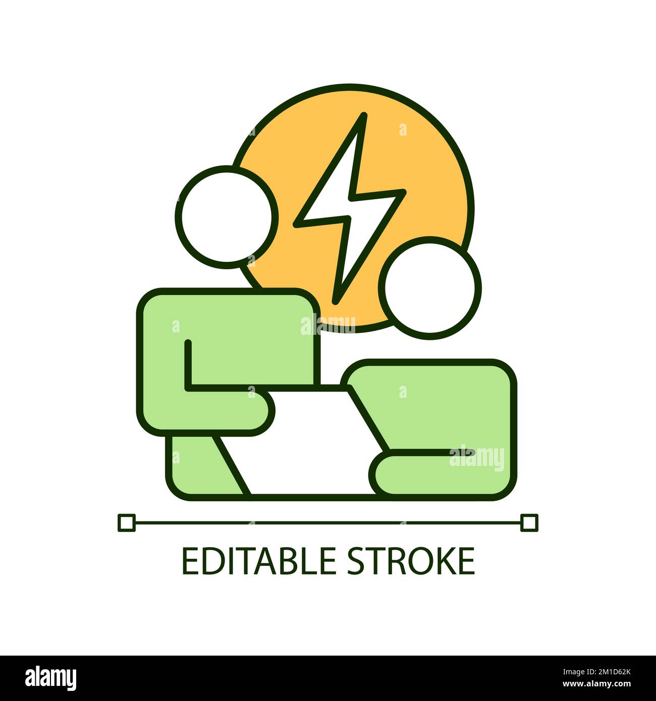 RGB-Farbsymbol für Energieaudit Stock Vektor