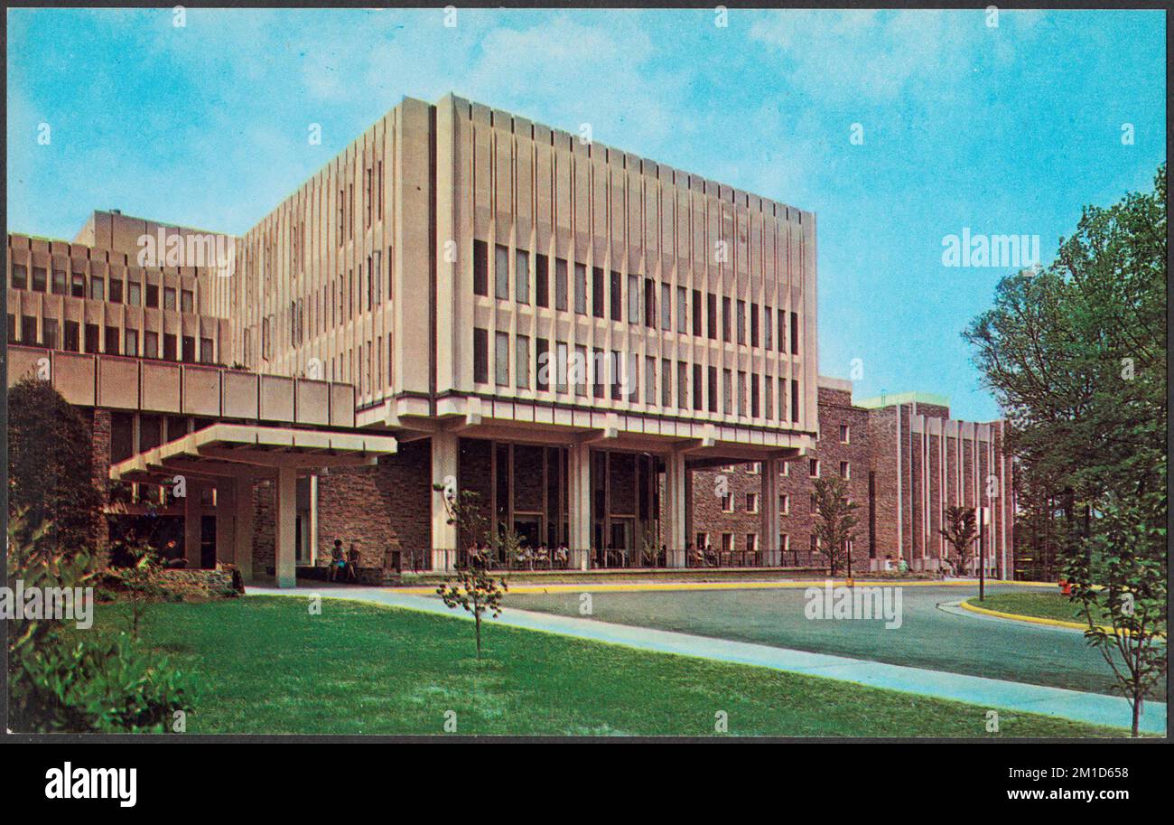 Duke University Hospital, Durham, N. C. , Krankenhäuser, Duke University, Tichnor Brothers Collection, Postkarten der Vereinigten Staaten Stockfoto