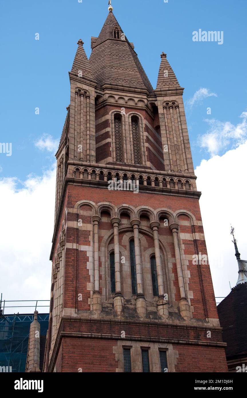 Kirchturm, ukrainische katholische Kathedrale der Heiligen Familie im Exil, Mayfair, Westminster, London, Großbritannien Stockfoto