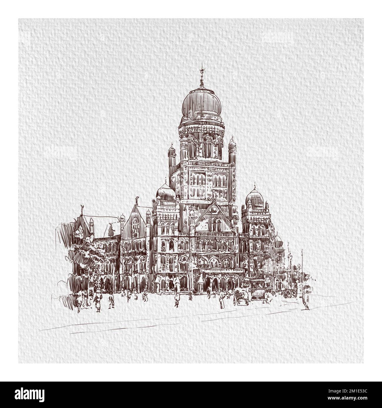 Brihanmumbai Municipal Corporation Chhatrapati Sivaji Terminus Bahnhof, UNESCO-Weltkulturerbe in Mumbai, Maharashtra, Indien, UNESCO-Welt Stockfoto