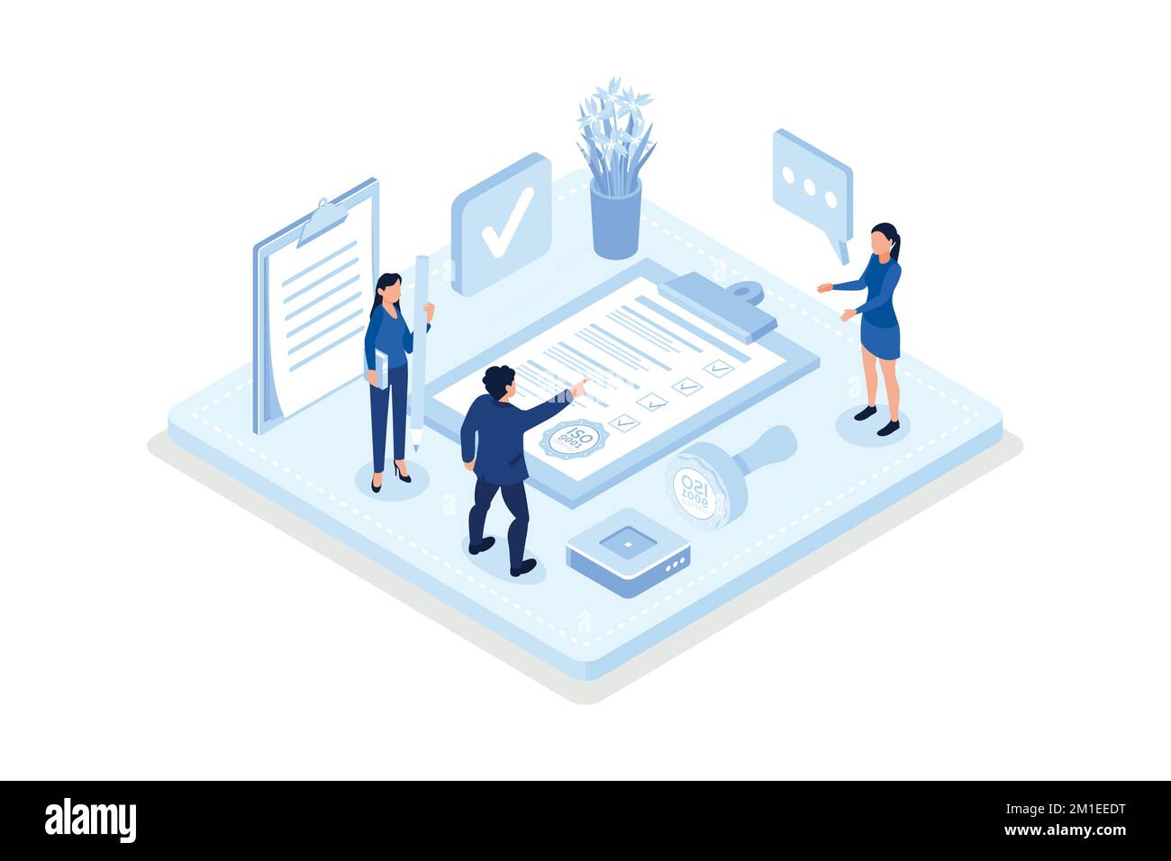 Öffentliche Finanzen, Figuren, die Zuschüsse erhalten, isometrische Vektoren, moderne Illustration Stock Vektor