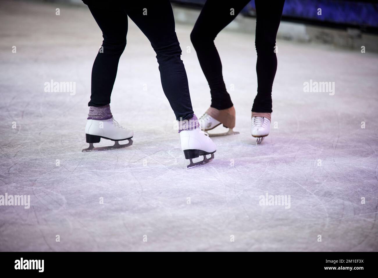 Schlittschuhlaufen in Manchester UK Stockfoto