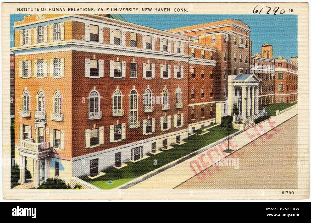 Institut für menschliche Beziehungen, Yale University, New Haven, Conn , Universitäten und Hochschulen, Tichnor Brothers Collection, Postkarten der Vereinigten Staaten Stockfoto