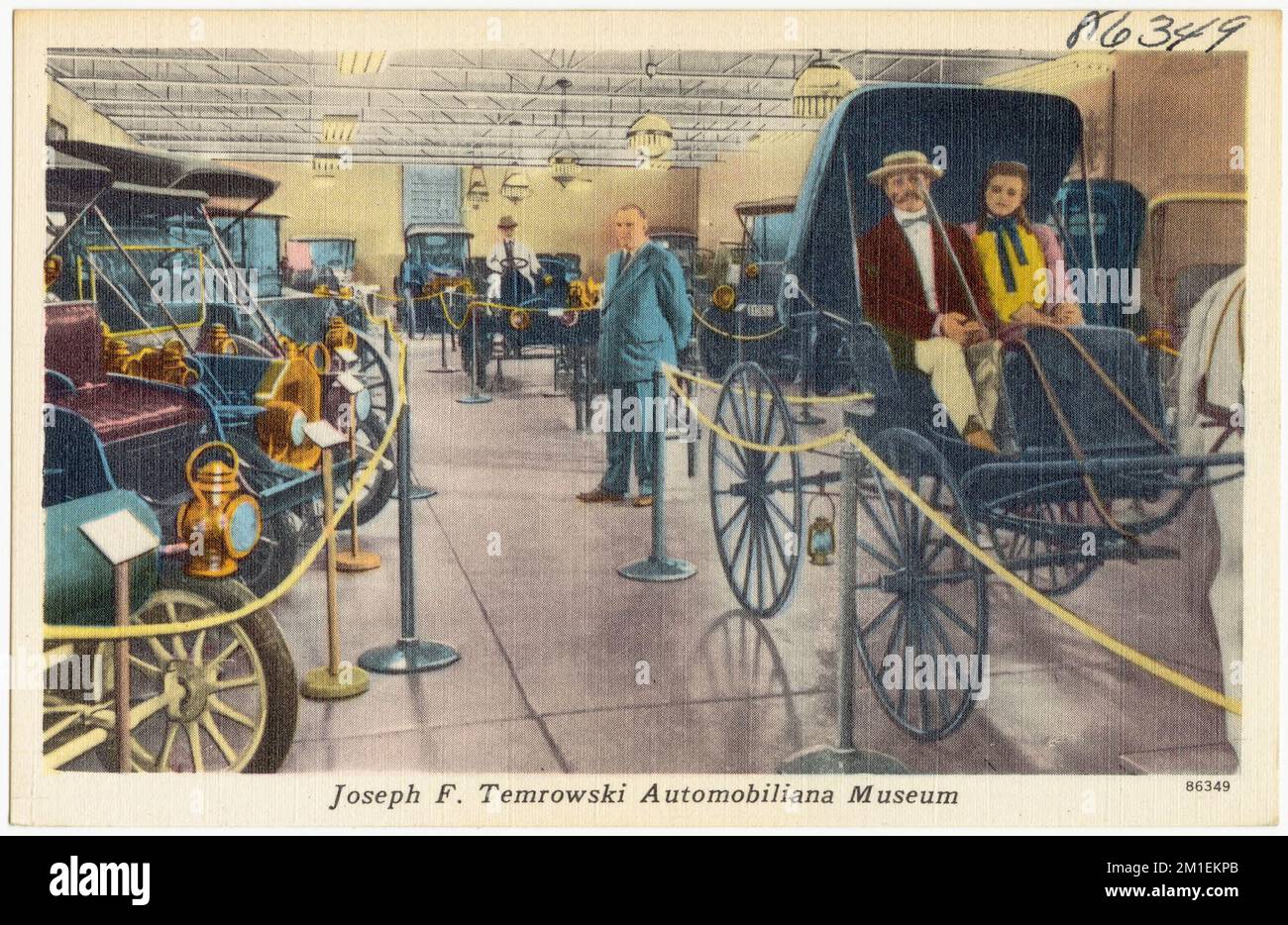 Joseph F. Temrowski Automobiliana Museum, Galerien und Museen, Tichnor Brothers Collection, Postkarten der Vereinigten Staaten Stockfoto
