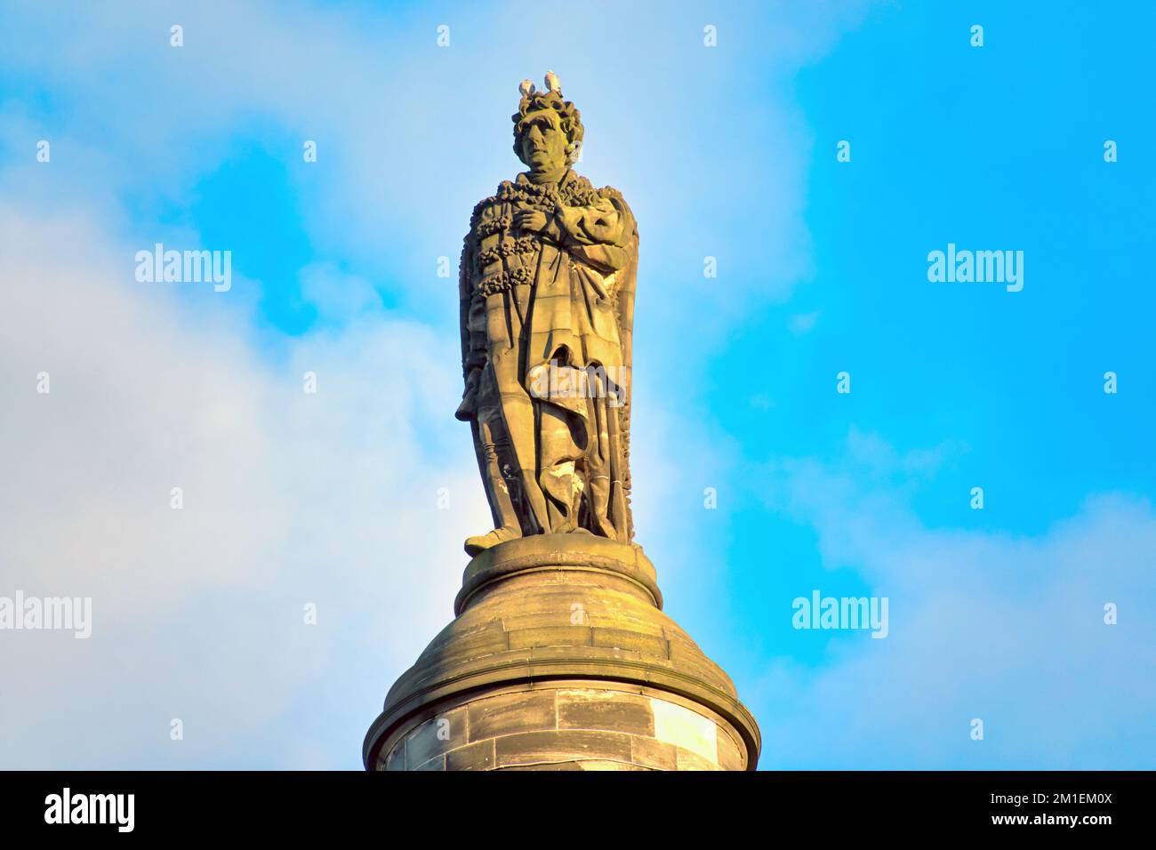 Melville Monument ist eine große Säule in St. Andrew Square, Edinburgh, Schottland, Stockfoto