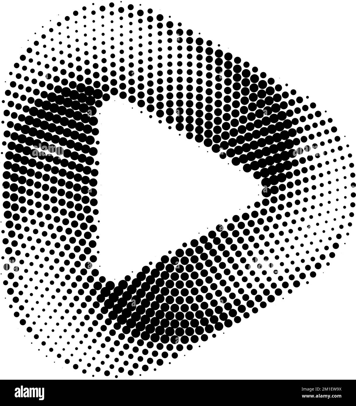 Media Play-Symbol für Technologiedesign. Vorlage Digitales Logo Unternehmen mit Player Konzept. Filmsymbol für Media Business, Wiedergabesymbol mit abgerundeten Ecken Stock Vektor