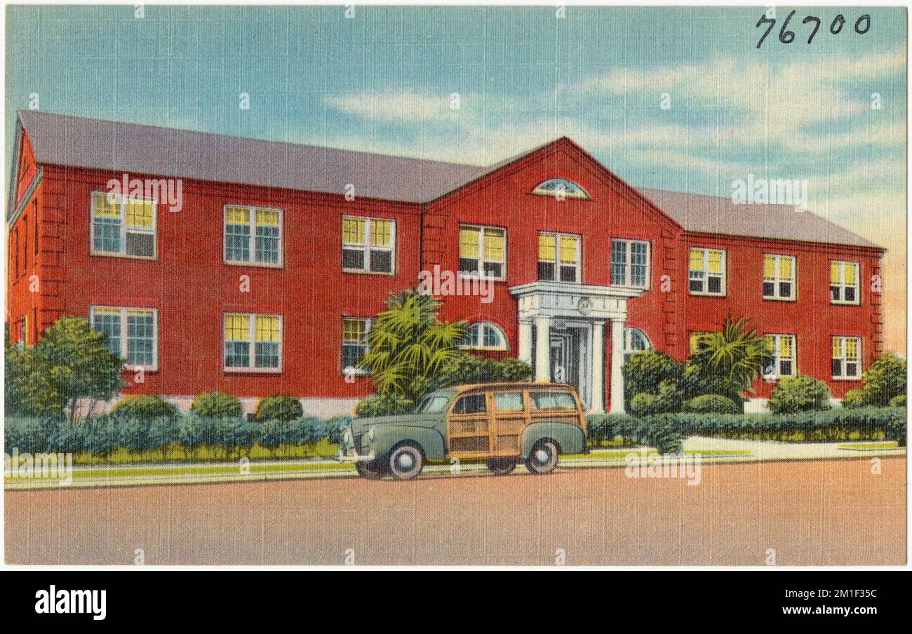 Medizinische Dispensary, Marine Corps Recruit Depot, Parris Island, S.C. , Militär Einrichtungen, Tichnor Brothers Collection, Postkarten der Vereinigten Staaten Stockfoto