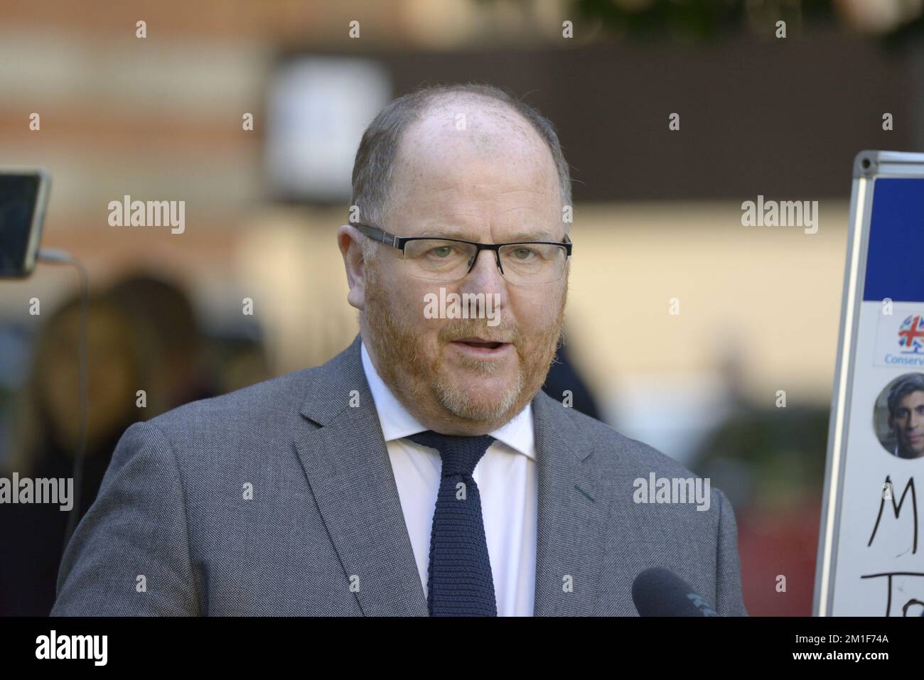 George Freeman MP (Con: Mid Norfolk) in Westminster, an dem Tag, an dem Rishi Sunak Vorsitzender der Konservativen Partei wurde. 24.. Oktober 2022 Stockfoto