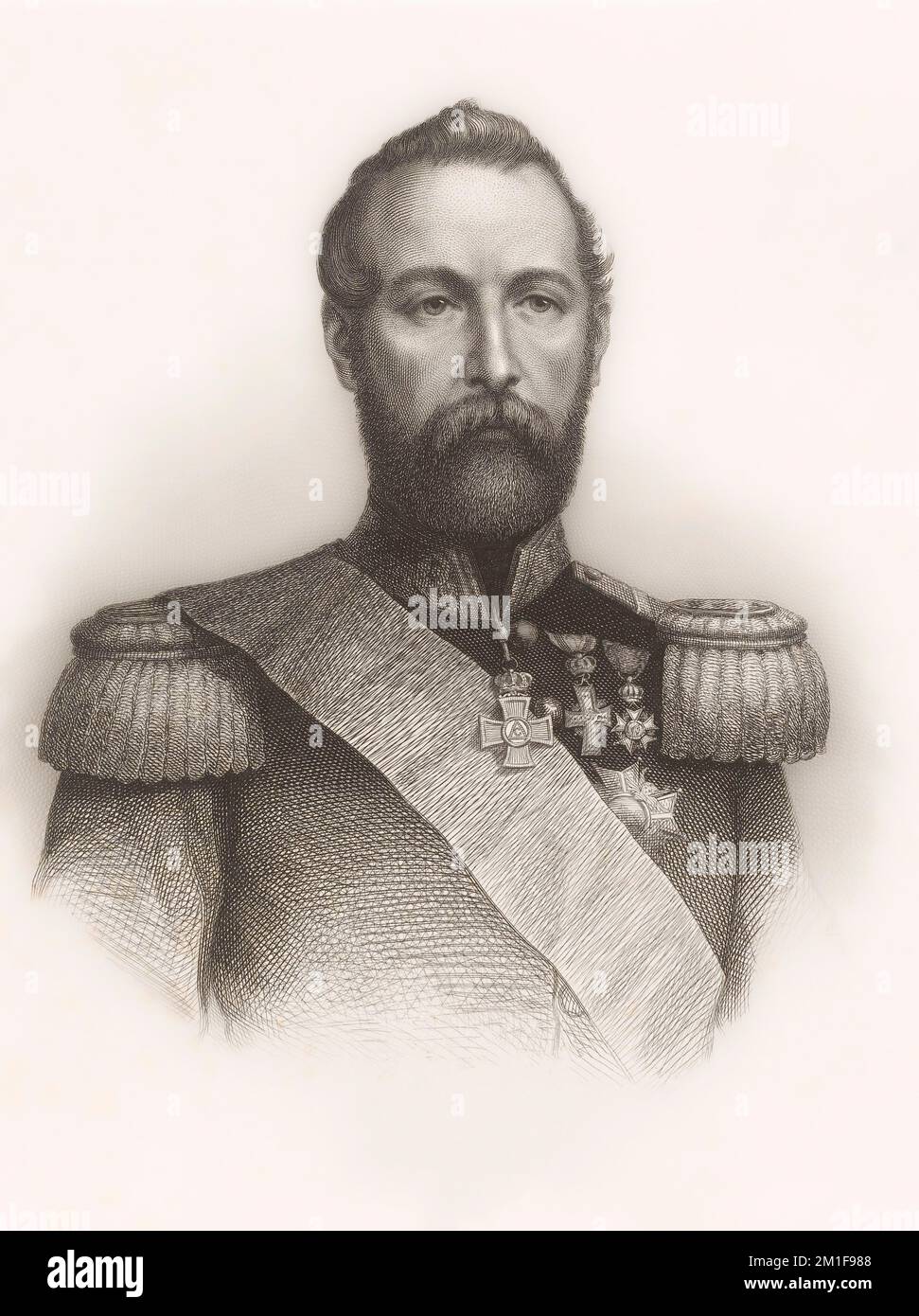 Charles XV, Carl XV, 1826 - 1872, König von Schweden und Norwegen. In Norwegen oft Karl IV. Genannt Nach einem Werk von Pierre Guillaume Metzmacher aus dem 19.. Jahrhundert. Stockfoto