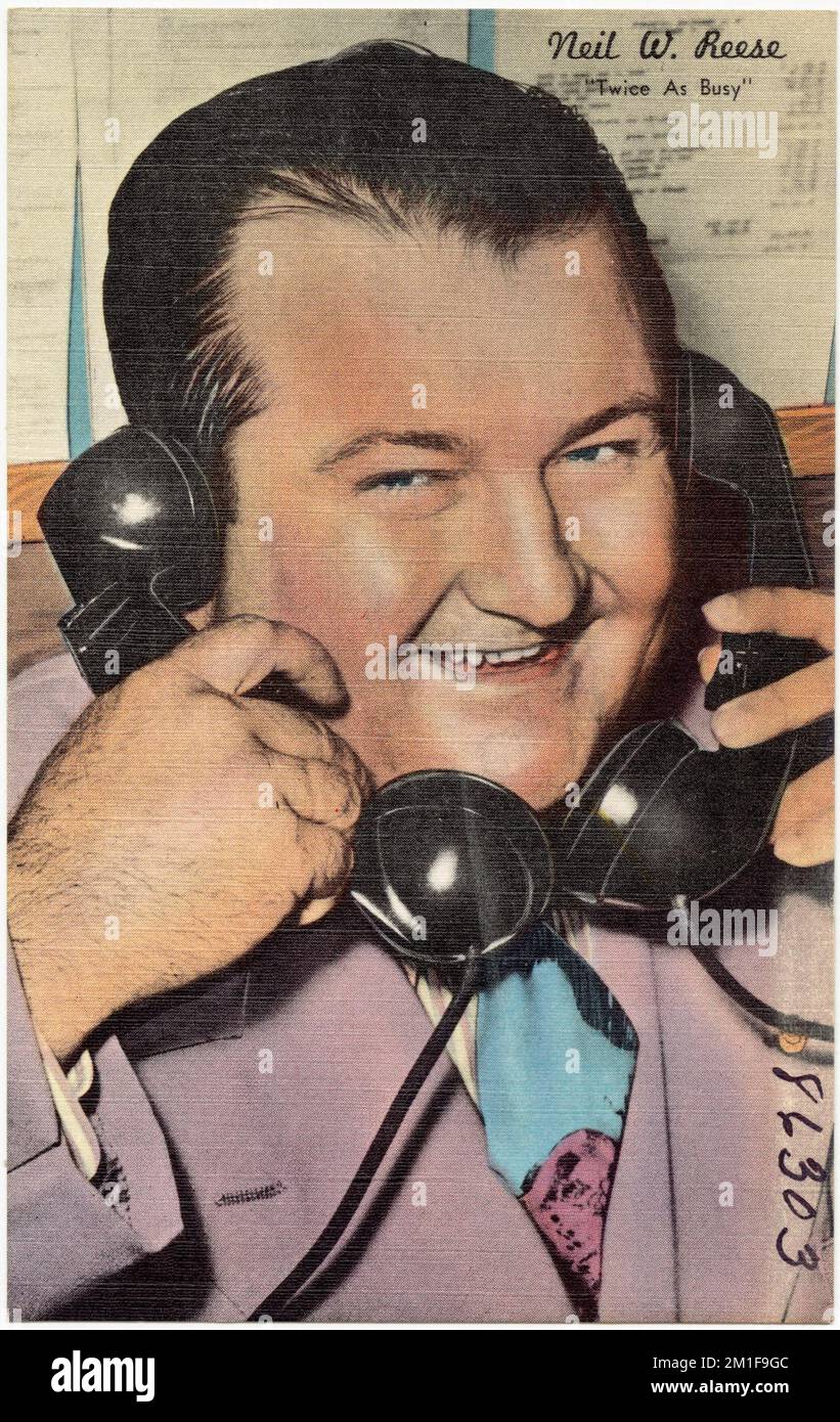 Neil W. Reese, Tichnor Brothers Collection, Postkarten der Vereinigten Staaten Stockfoto