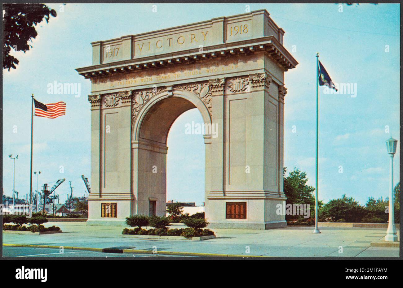 Newport News, Virginia, 1917 - Victory - 1918 , Denkmäler und Gedenkstätten, Tichnor Brothers Collection, Postkarten der Vereinigten Staaten Stockfoto