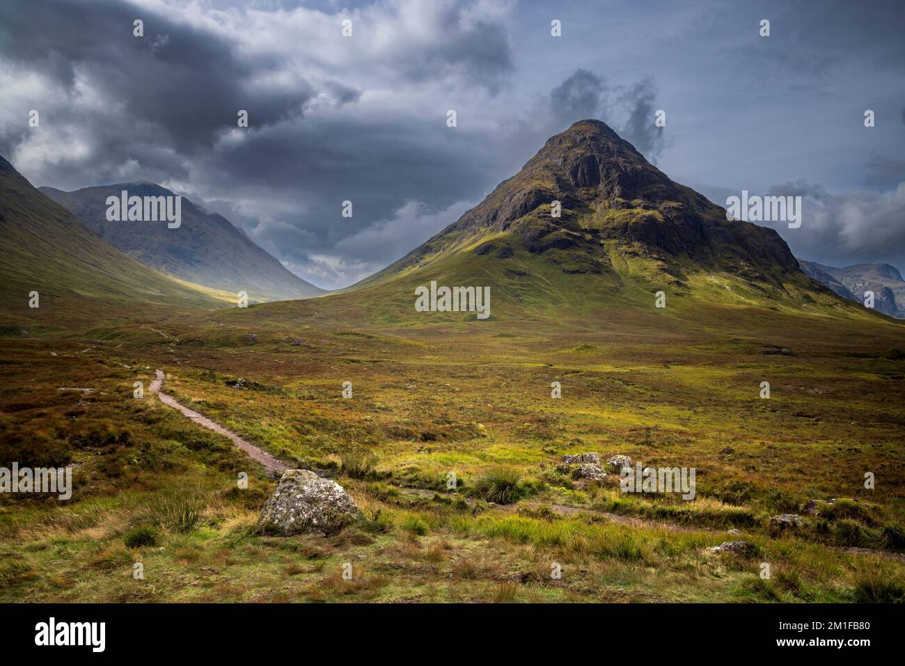 Stob Coire Raineach, einer im Pass von Glencoe, Schottland Stockfoto