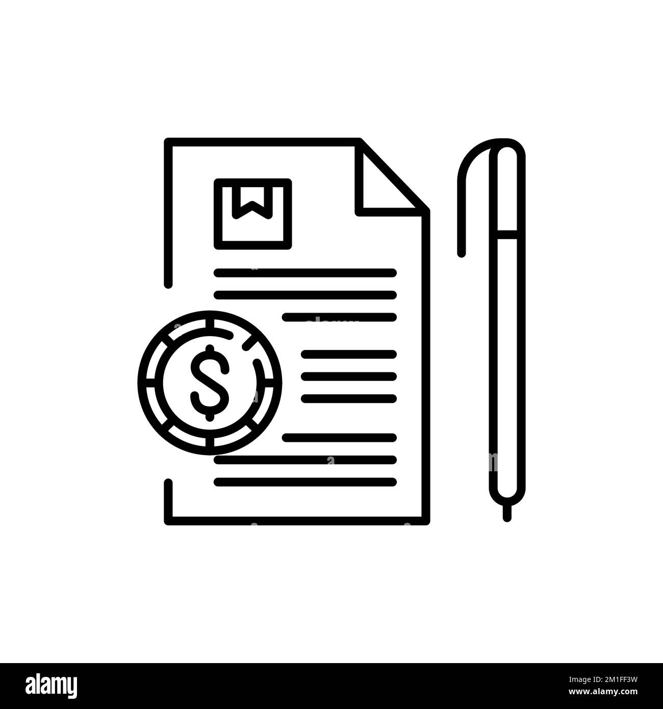 Symbol für Vertragsposition. Business Crowdfunding und Finanzmanagement Piktogramm. Konzept der Spende. Vektordesign für Partnervereinbarung. Stock Vektor