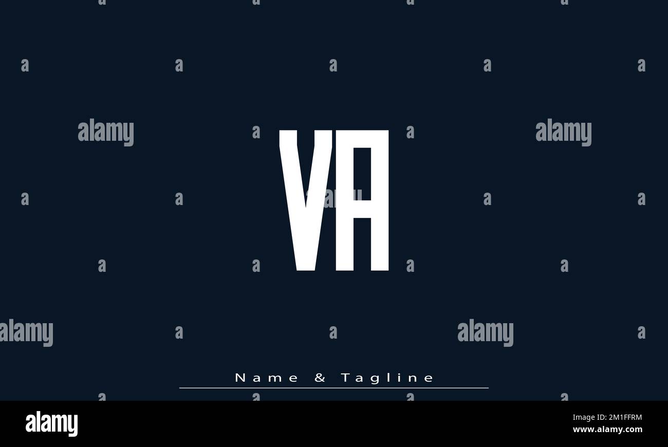 Buchstaben Buchstaben Initialen Monogramm Logo VA , AV Stock Vektor