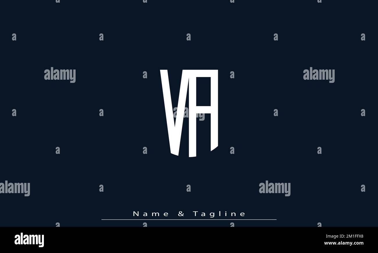 Buchstaben Buchstaben Initialen Monogramm Logo VA , AV Stock Vektor