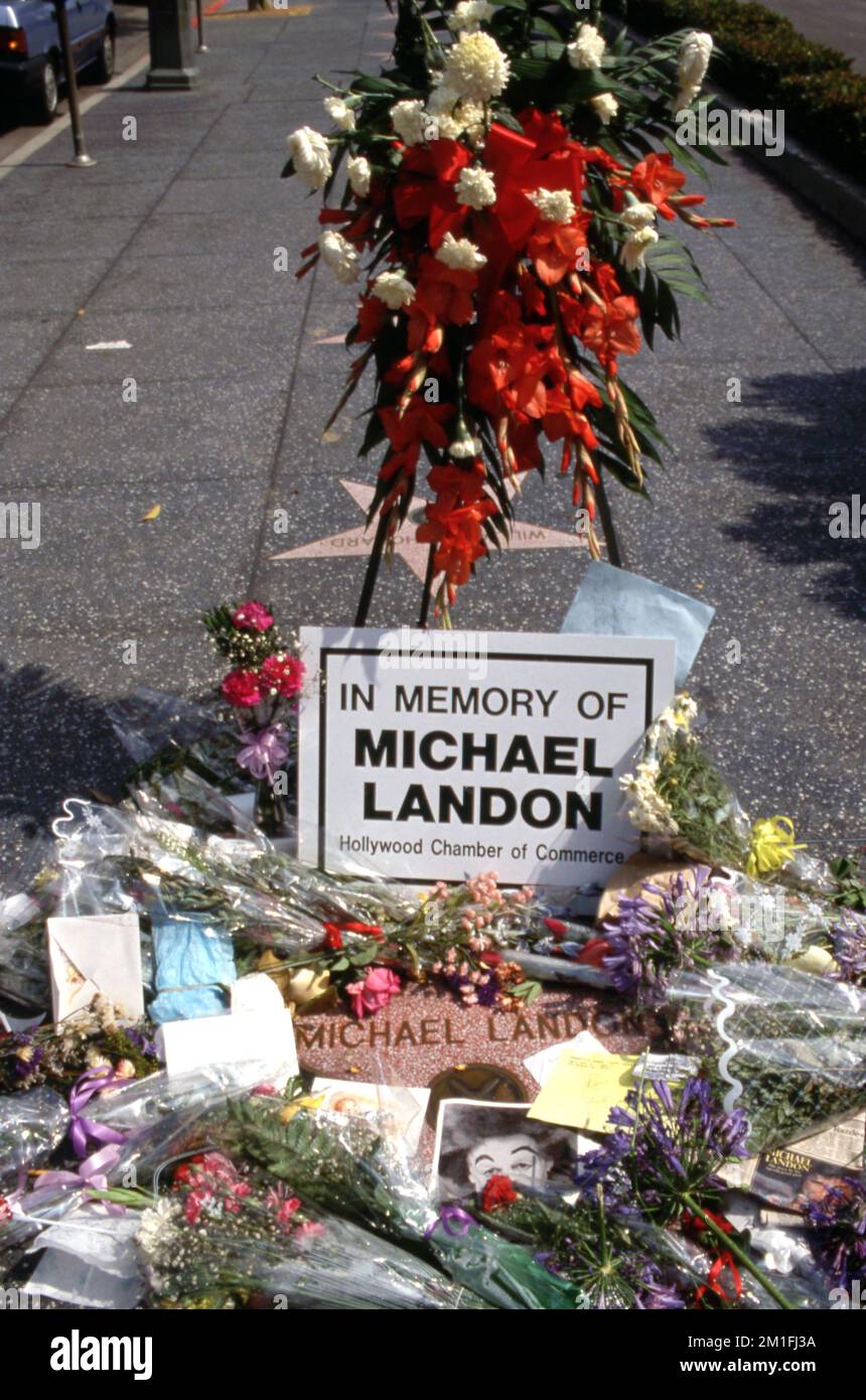 Michael Landon wurde am Tag seines Todes am 1. Juli 1991 auf dem Hollywood Walk of Fame geehrt. Kredit: Ralph Dominguez/MediaPunch Stockfoto