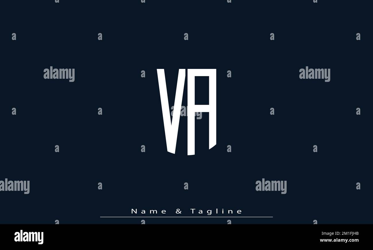 Buchstaben Buchstaben Initialen Monogramm Logo VA , AV Stock Vektor
