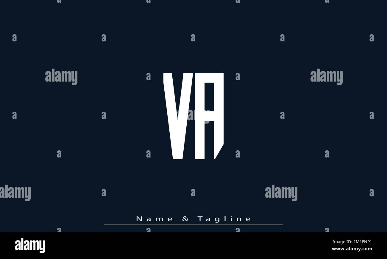 Buchstaben Buchstaben Initialen Monogramm Logo VA , AV Stock Vektor