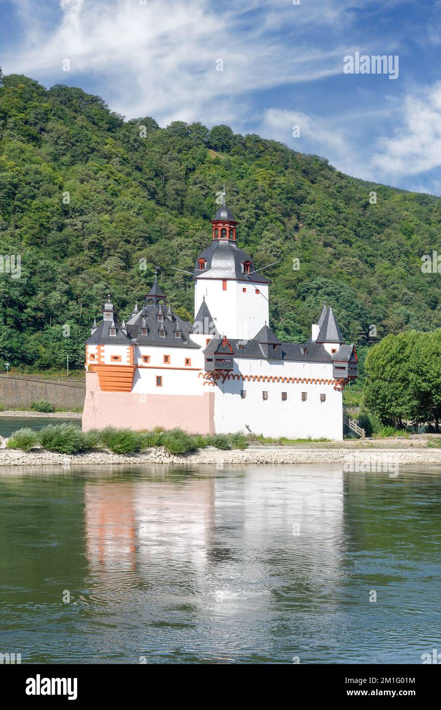 Schloss Pfalzgrafenstein, Rhein, Rheinland-Pfalz, Deutschland Stockfoto