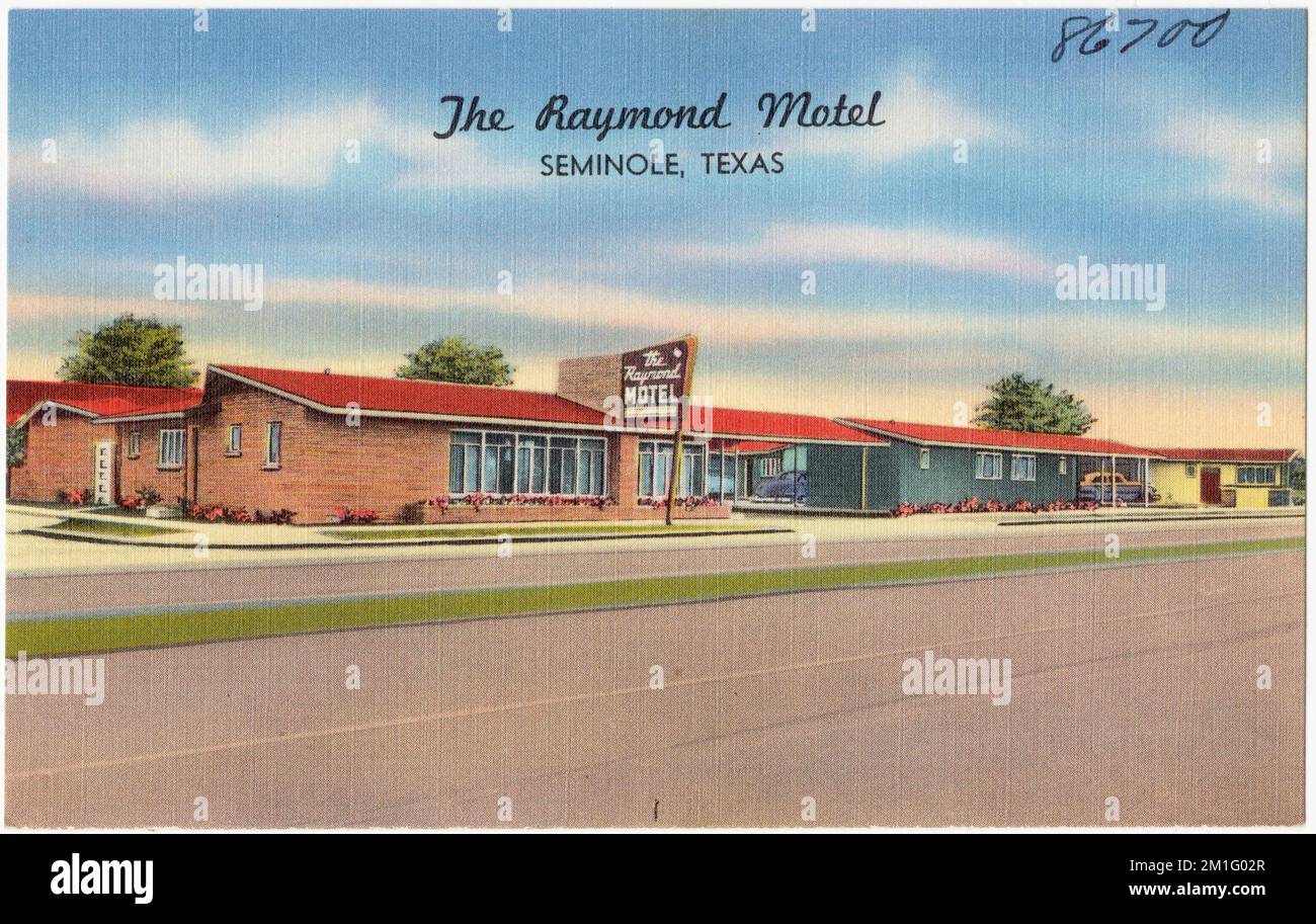 The Raymond Hotel, Seminole, Texas , Hotels, Tichnor Brothers Collection, Postkarten der Vereinigten Staaten Stockfoto