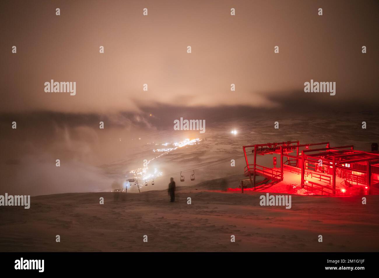 Abisko National Park Tourist Station von Schweden nördlich des Polarkreises, berühmt für Polarlichter Stockfoto