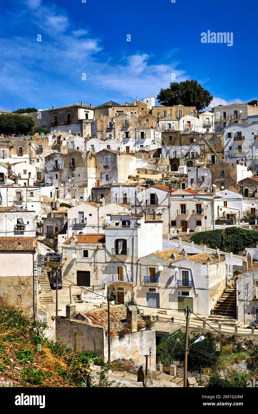 Apulia Puglia Gargano Italien. Stadtbild Monte Sant'Angelo Stockfoto