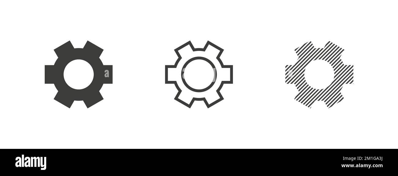 Symbol „Einstellungen“. Zahnradsymbole Konzept. Zahnradpiktogramm. Symbol für Gangeinstellung. Vektordarstellung Stock Vektor