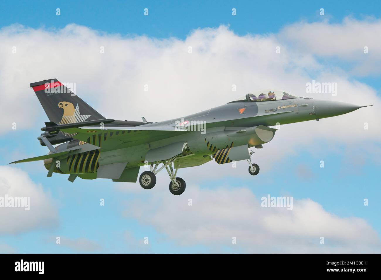 Lockheed Martin F-16C kämpft gegen Falcon Turkish Air Force Stockfoto