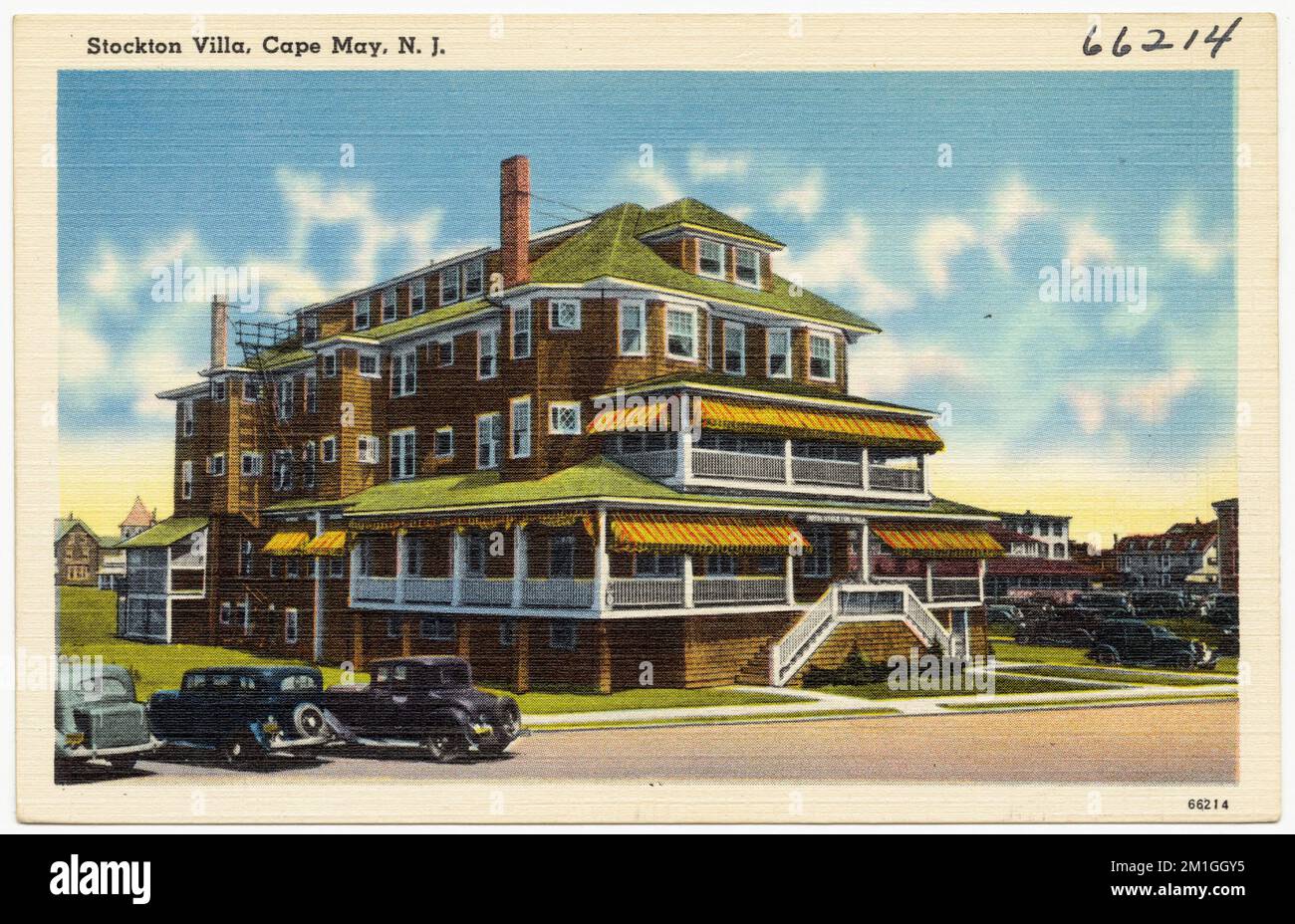 Stockton Villa, Cape May, N. J. , Hotels, Tichnor Brothers Collection, Postkarten der Vereinigten Staaten Stockfoto