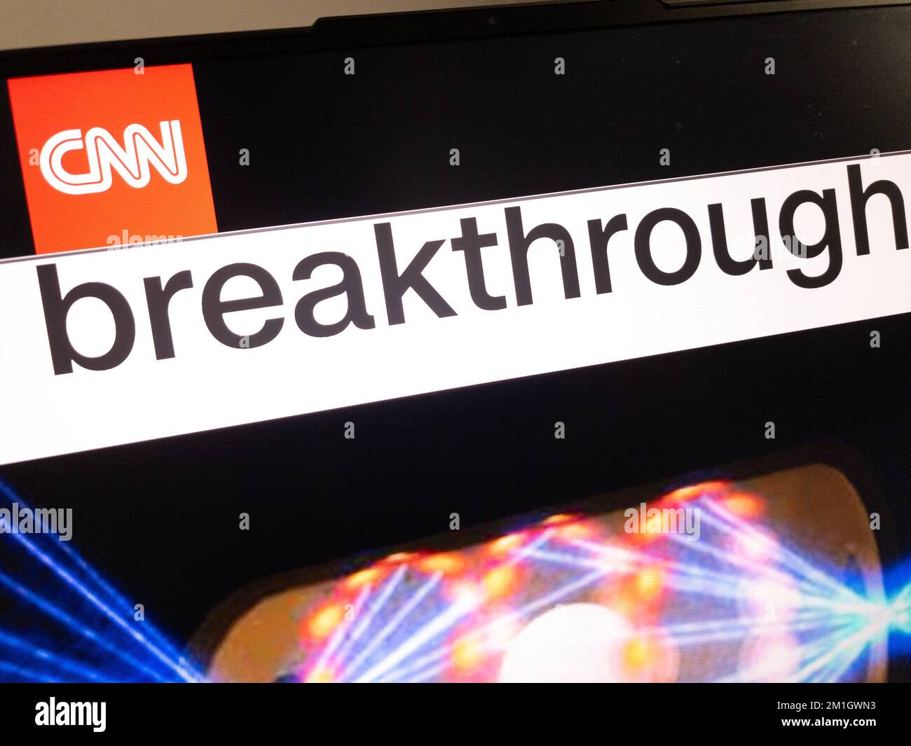 KONSKIE, POLEN - 12. Dezember 2022: CNN-Website auf Laptop-Bildschirm Stockfoto