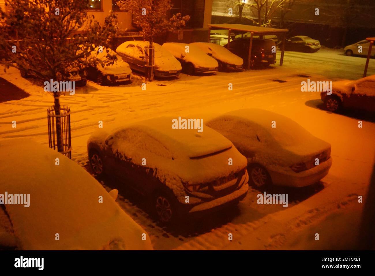 .. Schneetag in London, Großbritannien Stockfoto